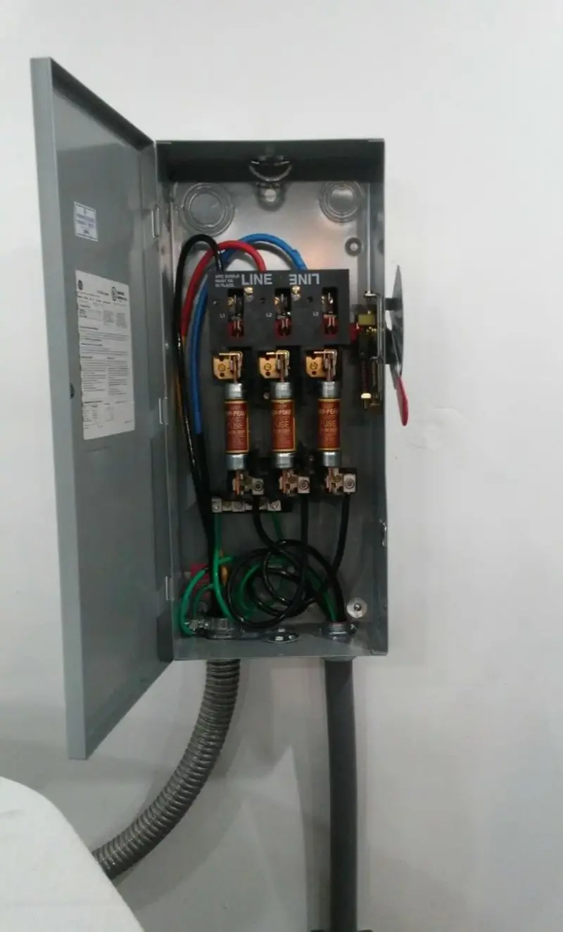 Three-phase disconnect switch installed for Electrical Wiring & Rewiring in Walled Lake